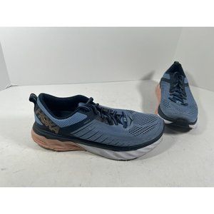 Hoka One One Womens Arahi 3 Running Shoes Blue 1104099 Low Top Lace Up Mesh 9.5